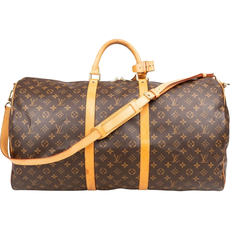 Louis Vuitton Tote Louis Vuitton Canvas Monogram Keepall 60 Bandoulie braun