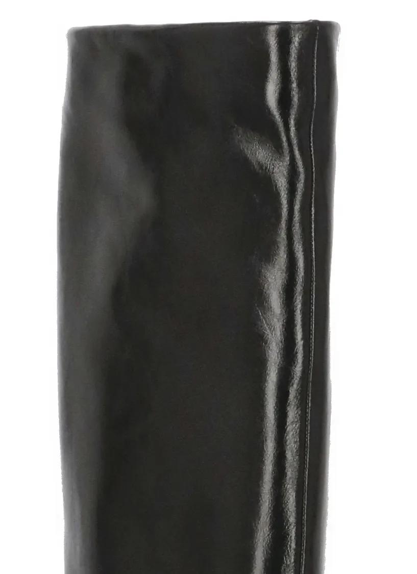 Thumbnail - Khaite Stiefel - High-Shaft Leather Boots With Glossy Finish - Gr. 38,5 (EU) - in Schwarz - für Damen