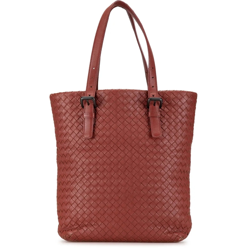 Bottega Veneta Shopper Intrecciato Tote rot