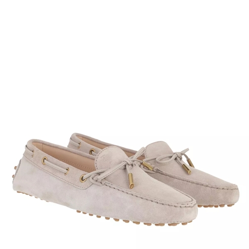 Tod's Heaven Loafer With Eyelets And Lace Bow Stone Honey Driver