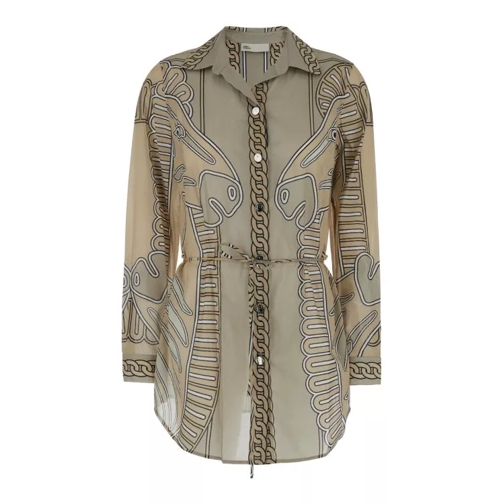 Tory Burch Printed Shirt Neutrals 