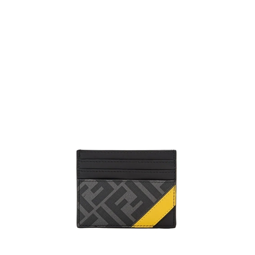 Fendi Geldbörse Card Case Fendi Diagonal Black