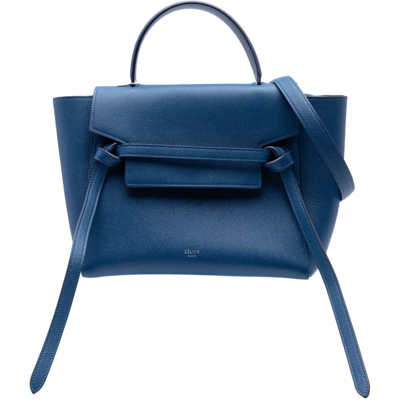 Celine Schultertasche Micro Grained Calfskin Belt Bag blau