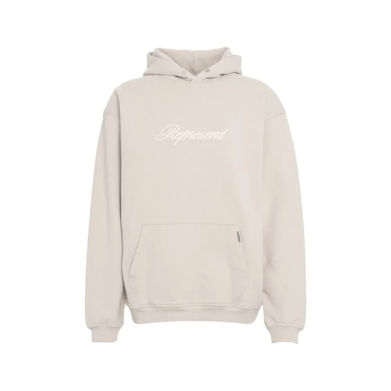 Represent  Script' Hoodie Neutrals