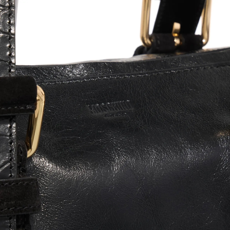 Moschino Duffle Bag Vitello Dallas Nero(Image 5)