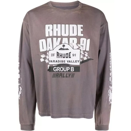 Rhude Dakar 91 Long-Sleeve T-Shirt Grey 