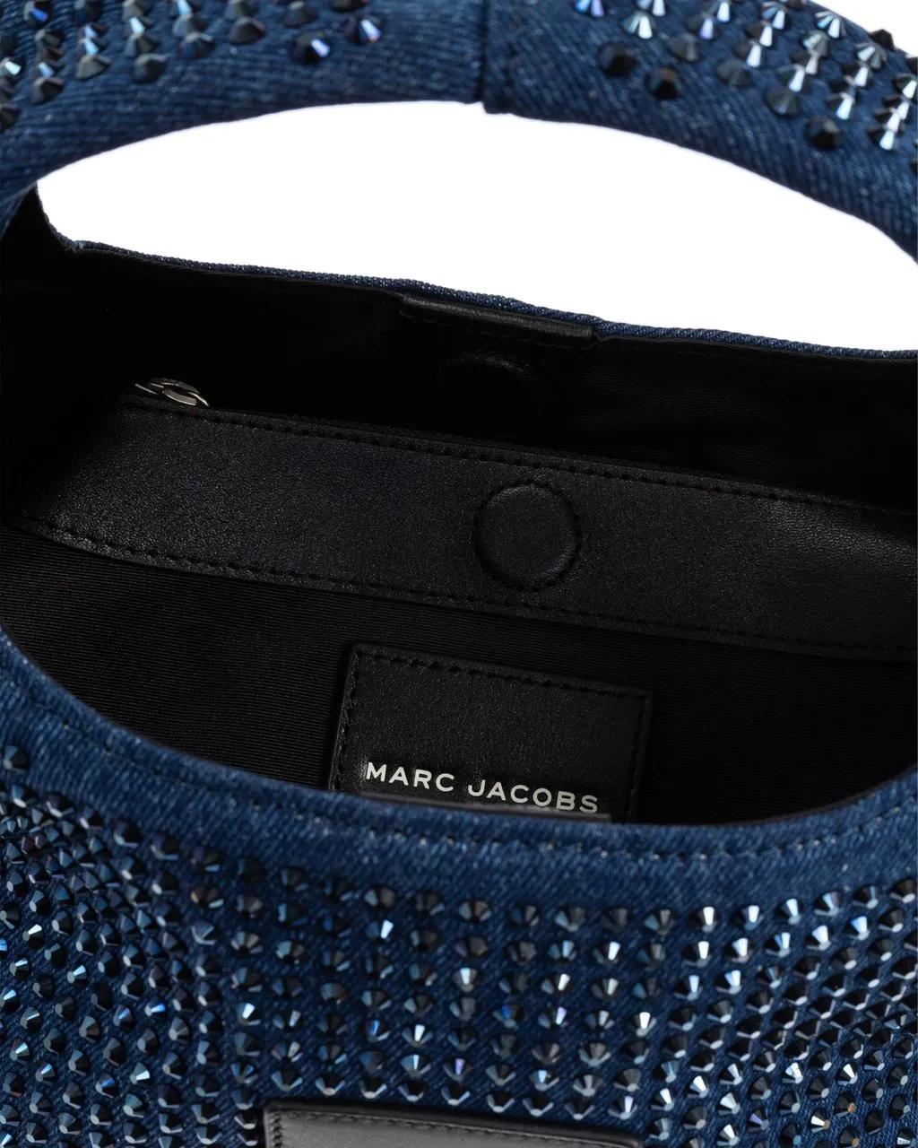Marc Jacobs Crossbody bags Textured Blue Shoulder Bag With Sparkling Embellis in blauw