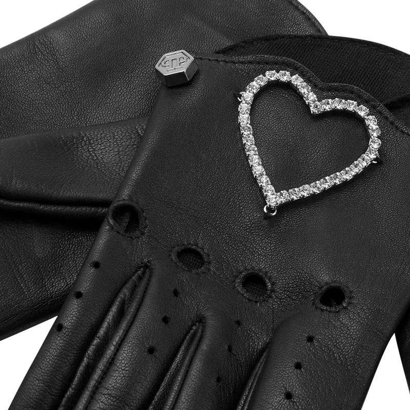 Philipp Plein Handschuhe Handschuhe Heart Mit Schmucksteinen schwarz(Image 3)