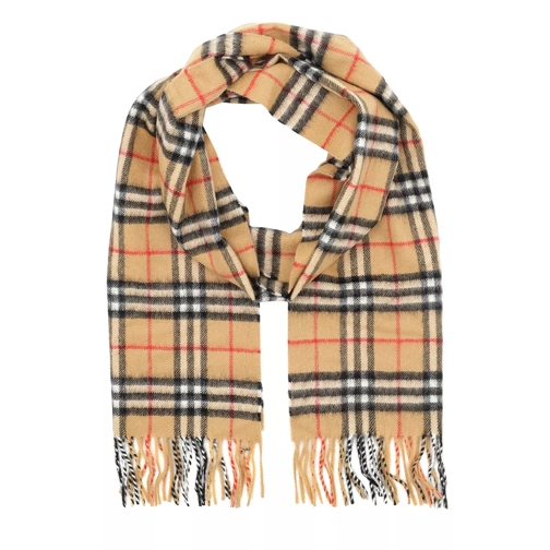 Burberry Vintage Check Scarf Cashmere Antique Yellow Sciarpa in cashmere