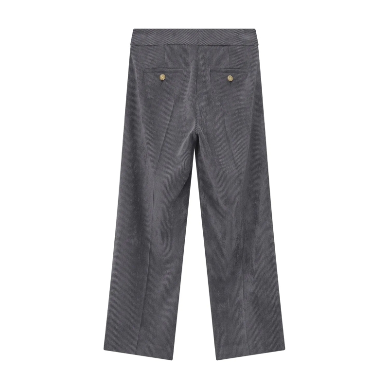 Seductive Pantalon en velours côtelé Cordhose Alara grau(Image 2)