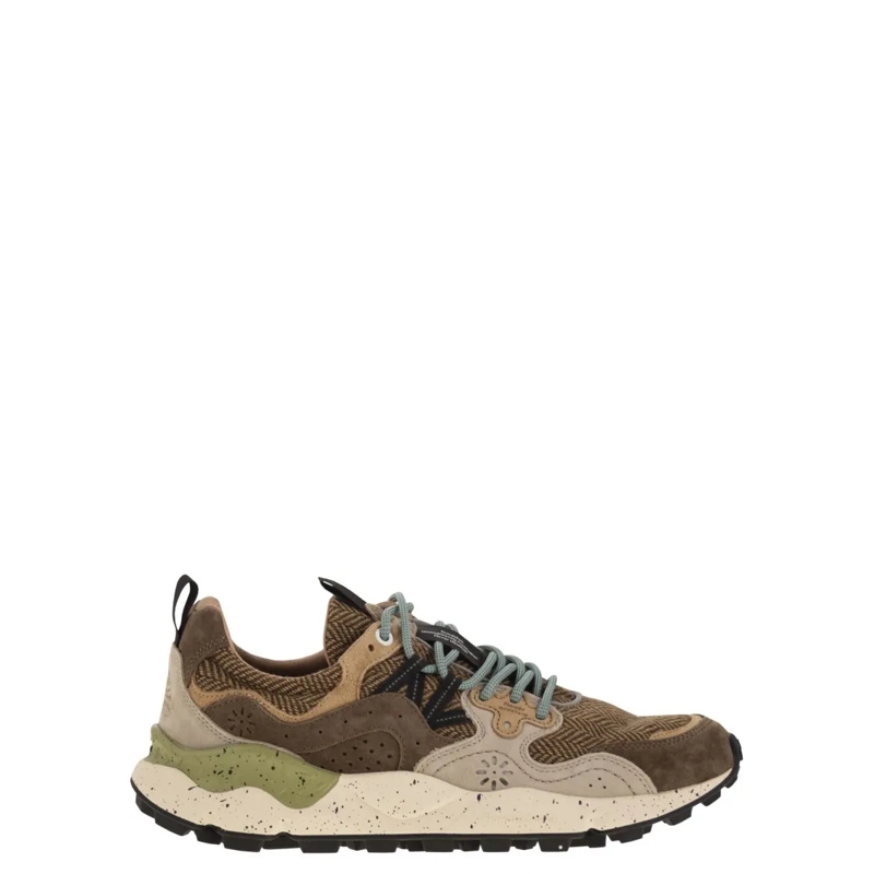 Flower Mountain Lage-top sneaker Yamano 3 - Suede And Fabric Sneakers Brown