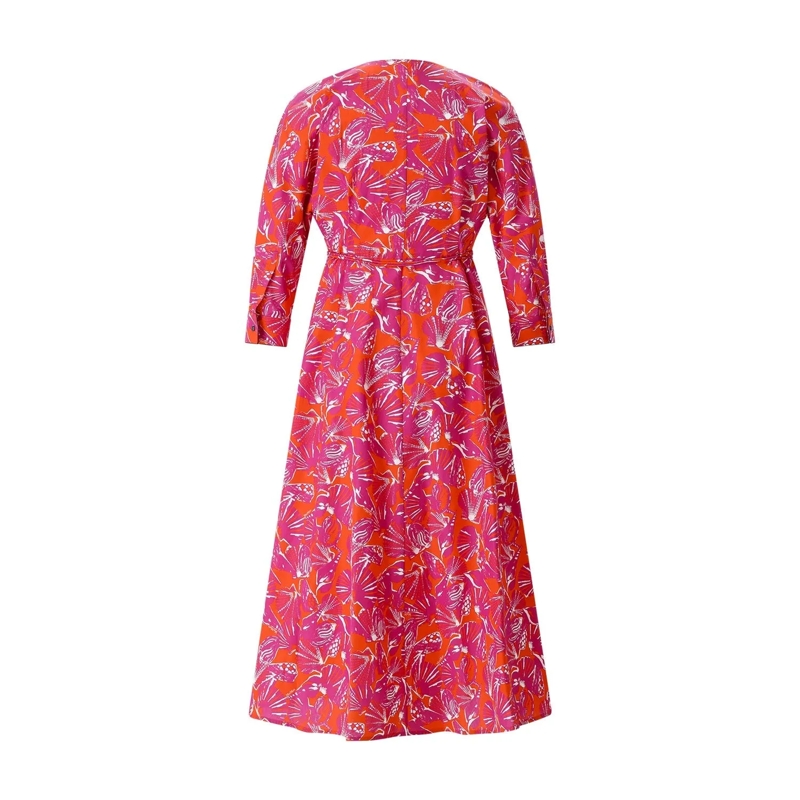 Max Mara Maxikleid Midi-Wickelkleid Camino mit Muster mehrfarbig(Image 2)