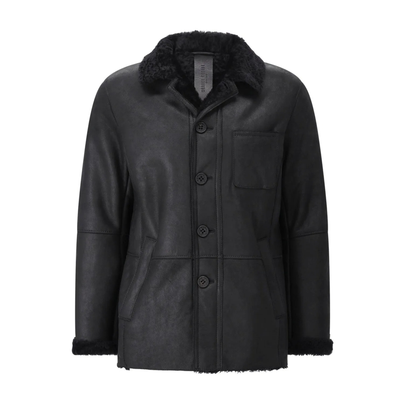 Werner Christ Übergangsjacke Lederjacke Leander schwarz