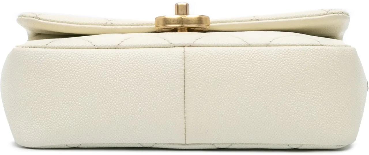 Thumbnail - Chanel Hobo Bags - Small Quilted Caviar Chain Melody Flap - Gr. unisize - in Weiß - für Damen