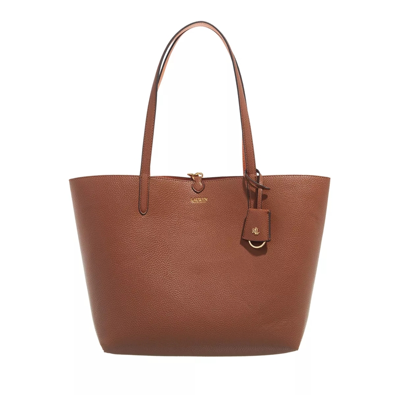 Lauren Ralph Lauren Shopping Bag Rvrsble Tote-Tote-Medium Lauren Tan/Orange