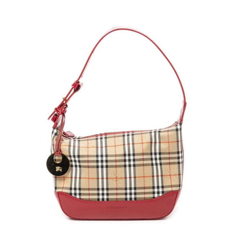 Burberry Crossbody Bag Small Zip Charm Hobo beige