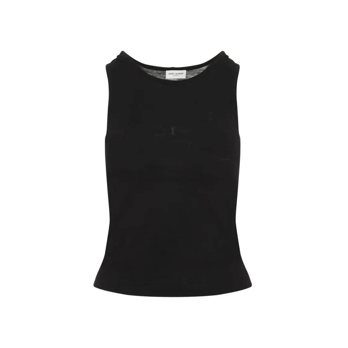 Saint Laurent - Black Wool Tank Top - Größe M - schwarz