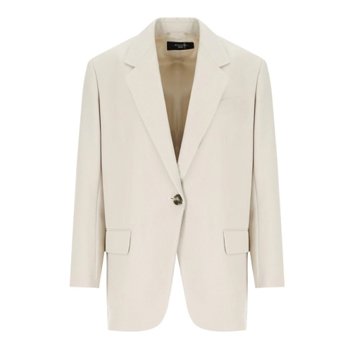 WEEKEND Max Mara  MAX MARA WEEKEND ROYAL ECRU EINREIHIGER BLAZER weiß