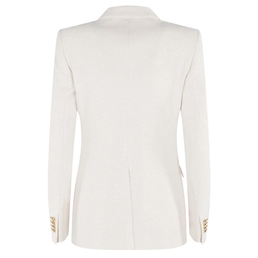 Tagliatore Blazer Double Breasted Jacket With All-Over Sequins White (Image 2)