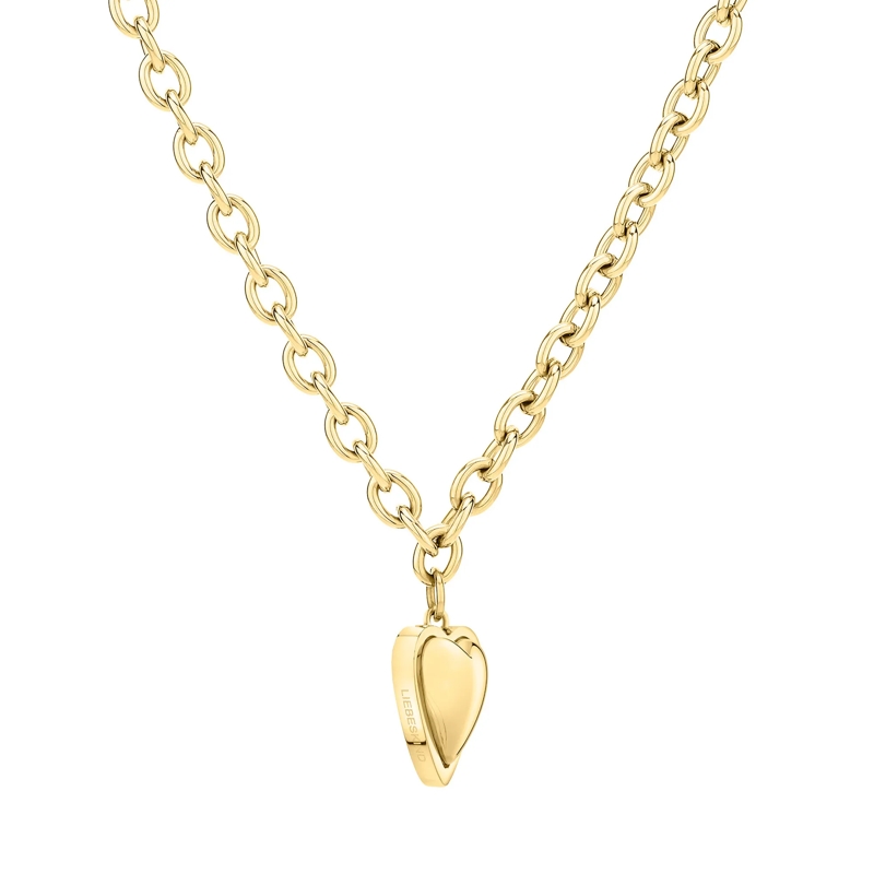 Liebeskind Berlin Mittellange Halskette Edelstahl Metal Heart gold(Image 4)