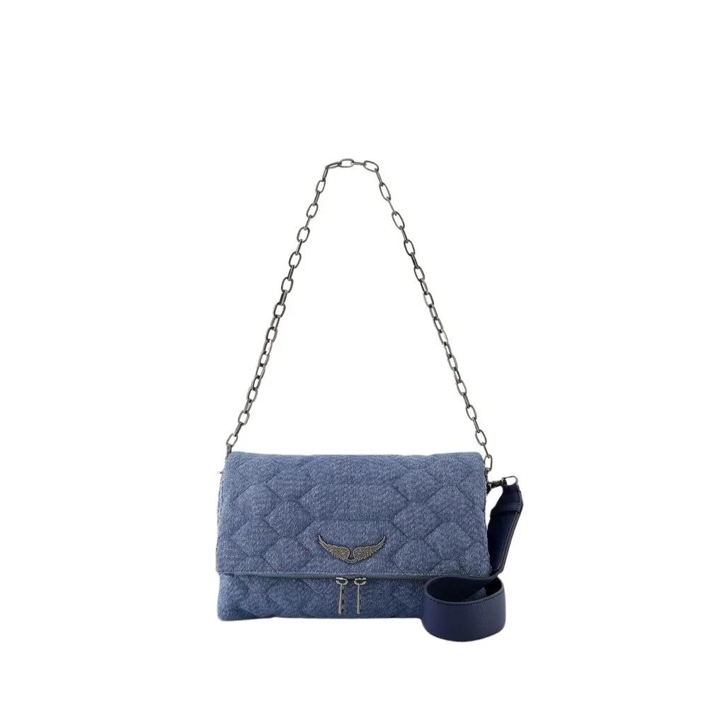 Zadig & Voltaire Crossbody Bags - Rocky Xl Mat Scale Glitter Deni - Gr. unisize - in Blau - für Damen