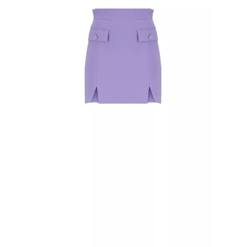 Elisabetta Franchi Crepe Miniskirt Purple 