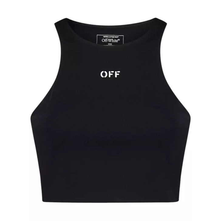 Off white black crop top new arrivals