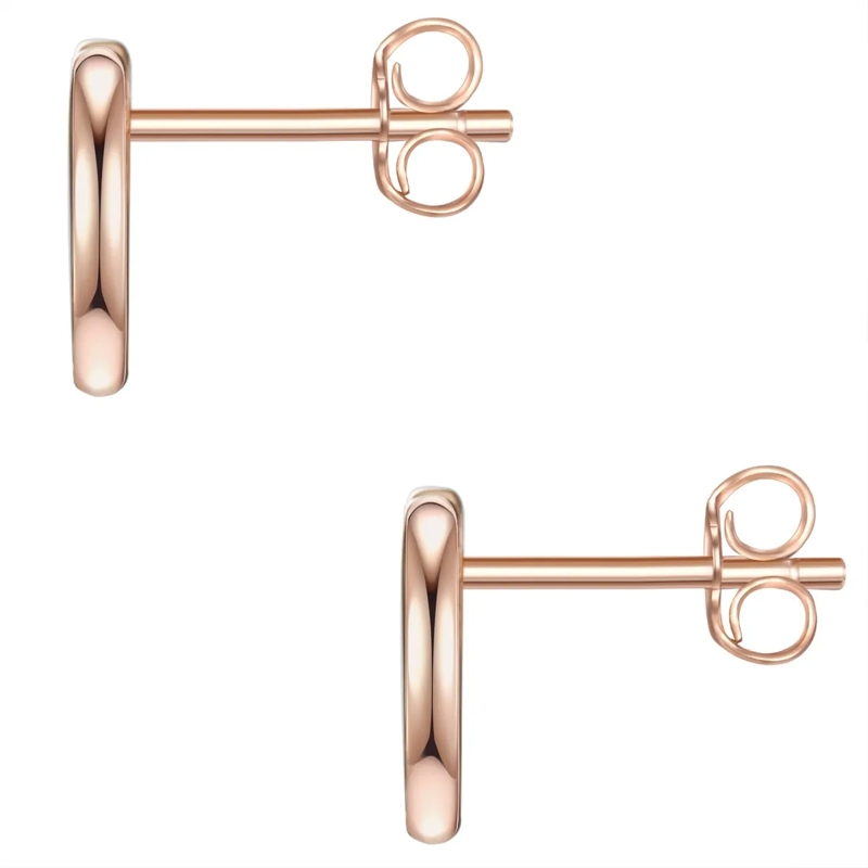 Glanzstücke München Ohrstecker Sterling Silber Ohrstecker Herz rosegold(Image 3)