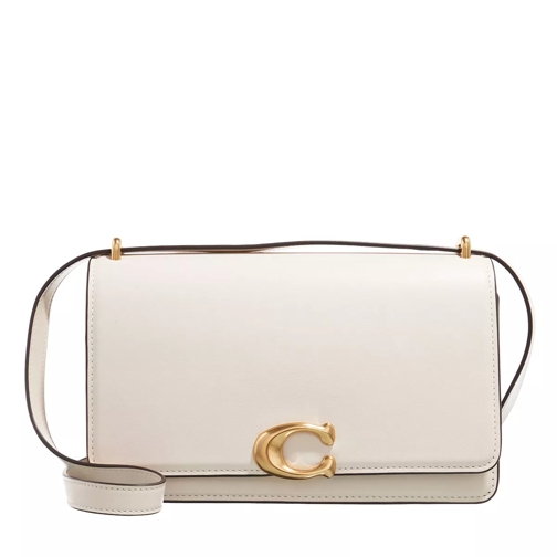 Coach Luxe Refined Calf Leather Elevated Shoulder Bag Ivory Hobotas