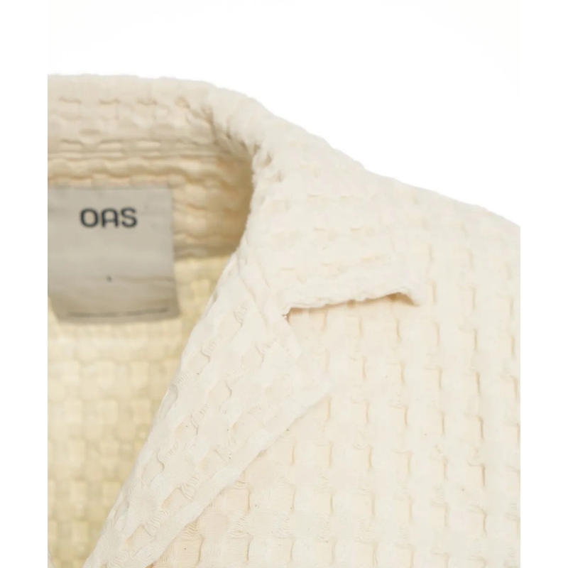 OAS Haut décontracté Waffle shirt ' Ecru Cuba' weiß(Image 4)