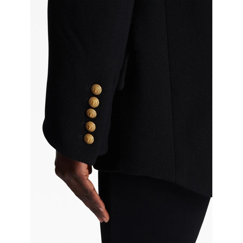 Balmain Blazer Button-Fastening Double-Breasted Jacket Black (Image 9)