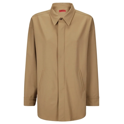 THE LATEST Overgangsjas Oversized Shirt Jacket Brown