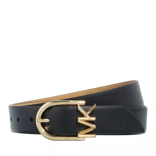 MICHAEL Michael Kors 32Mm Leather Belt Black/Gold Cintura in pelle