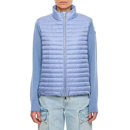 Moncler Zip-Up Bimaterial Jacket Blue 
