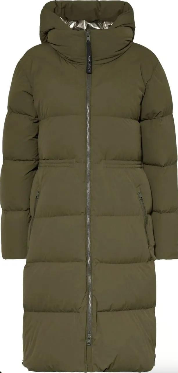 Thumbnail - Woolrich - Matt Stretch Long Puffer Parka Dark Green - Größe M - grün