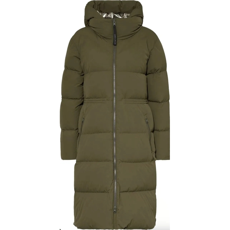 Woolrich Übergangsjacke Matt Stretch Long Puffer Parka Dark Green grün