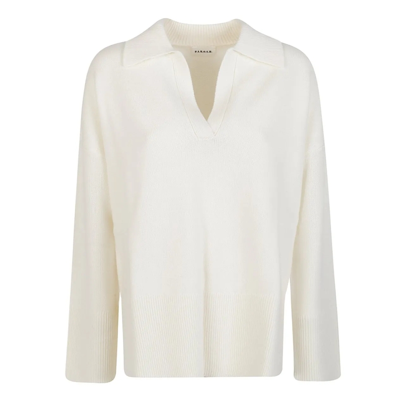 P.A.R.O.S.H.  Loira Polo Neck Sweater Nude & Neutrals beige