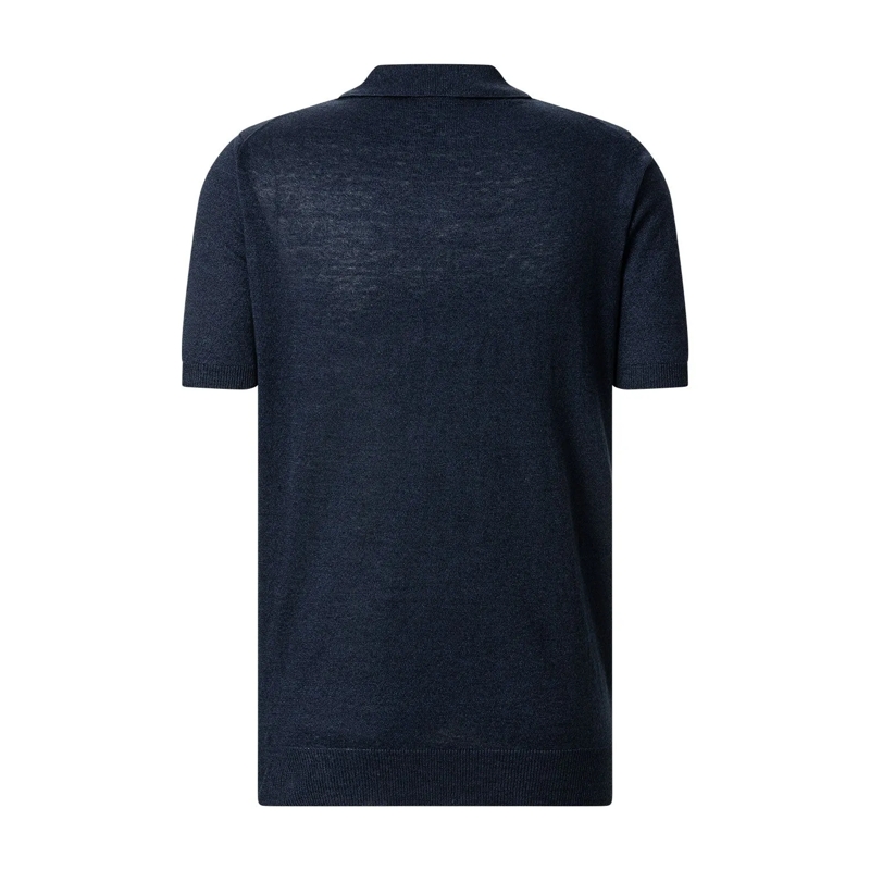FILIPPO DE LAURENTIIS Poloshirt Poloshirt aus Baumwolle & Leinen blau(Image 2)