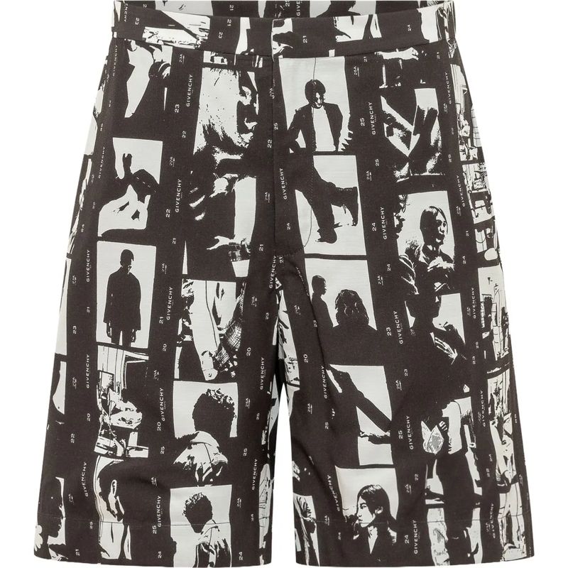 Givenchy Shorts Shorts con Stampa Fotografica schwarz