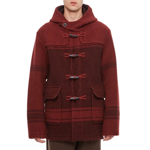 CP Company Duffle Garment Dyed Coat Red 