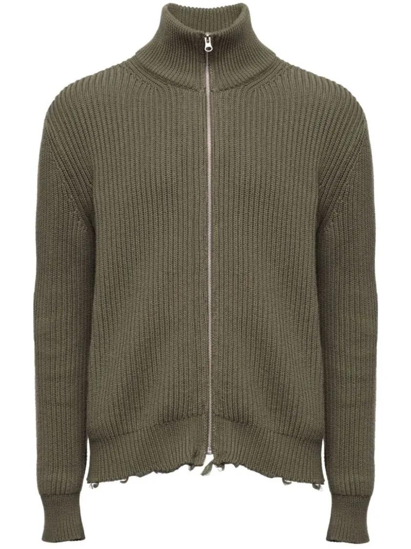 MM6 Maison Margiela - Ribbed Cotton Jacket - Größe L - grün