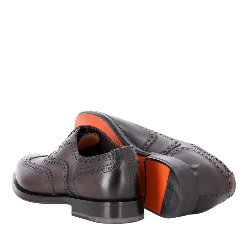 Santoni Veterschoenen Schnürschuhe aus Leder braun(Image 2)