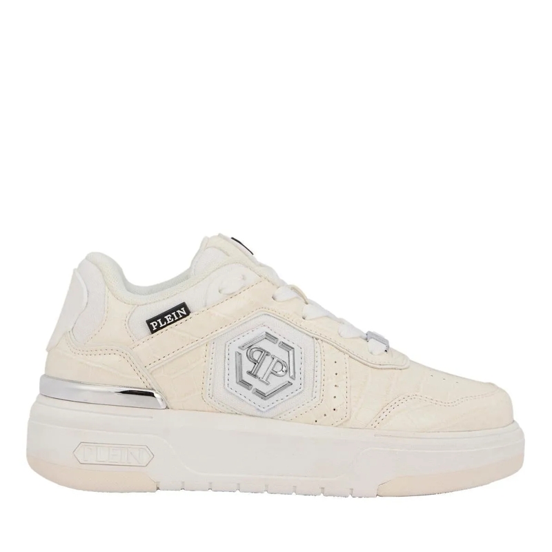 Philipp Plein Low-Top-Sneaker Low-Top Sneakers Sk8R Plein Cocco weiss
