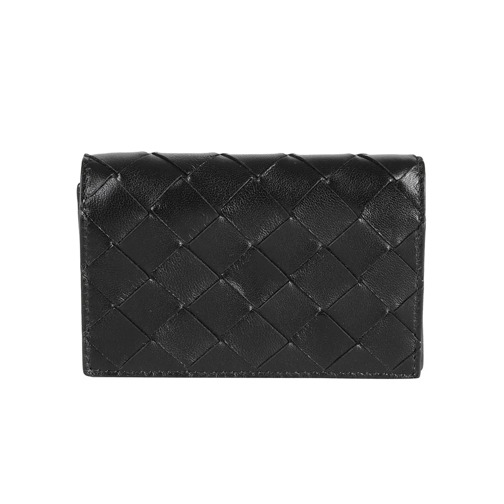 Bottega Veneta Geldbörse Black Smooth Grain Signature Wallet Black