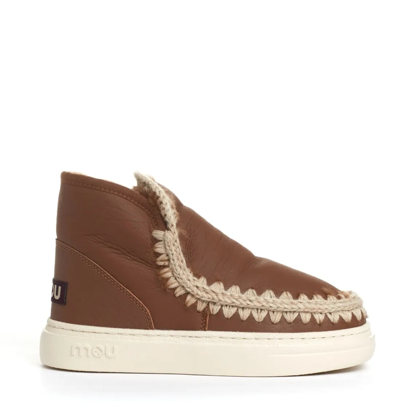 Mou Bottes Boot Eskimo Bottom Leather Sneakers Brown