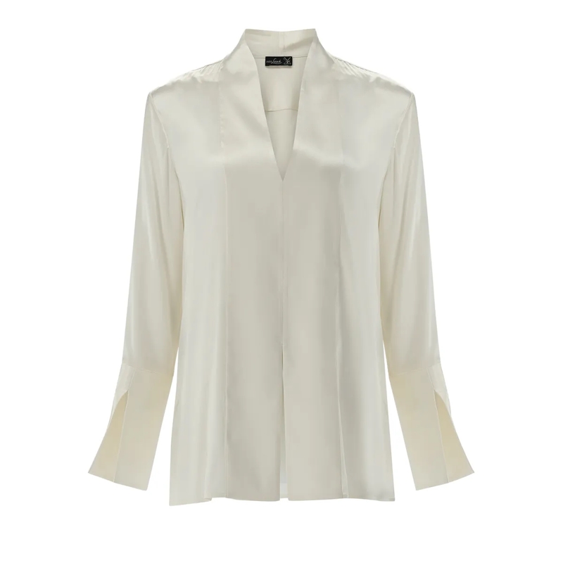 VAN LAACK Bluse Bluse Modern Fit Uni beige