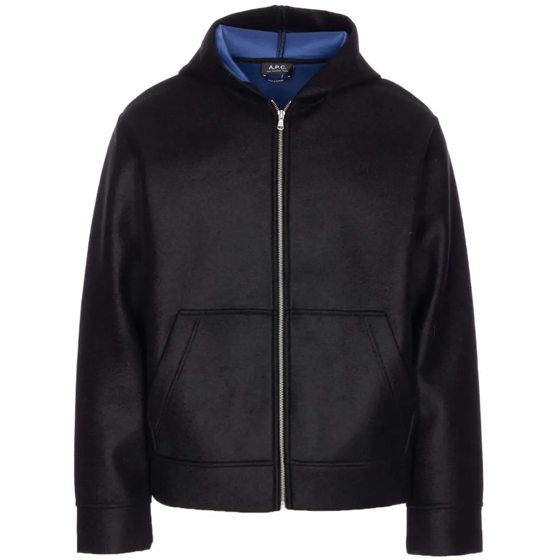 A.P.C.  hoodie a fermeture zippee 2 schwarz
