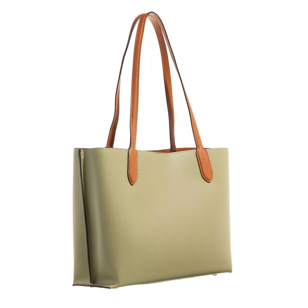 Coach Shoppers Colorblock Leather With Coated Canvas Signature In groen