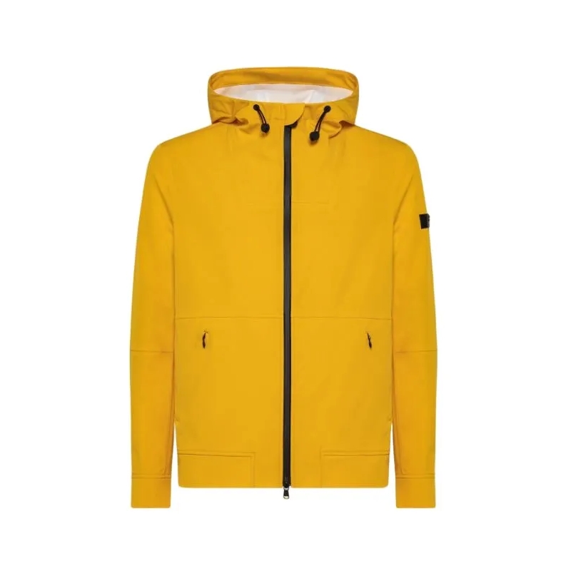 Peuterey Doudoune Water-Repellent Yellow Jacket With Adjustable Hood Gold