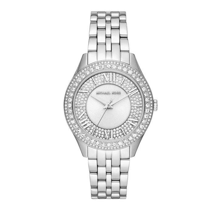Michael Kors Harlowe Three Hand Stainless Steel Watch Silver Montre a quartz